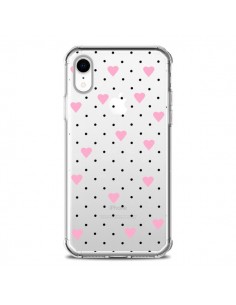 Coque iPhone XR Point Coeur Rose Pin Point Heart...