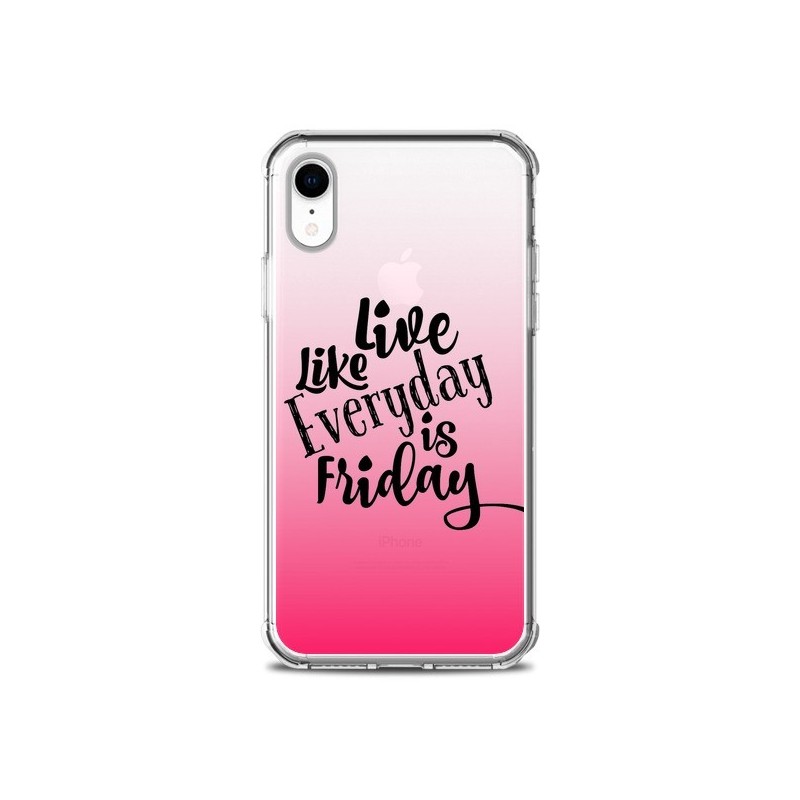 Coque iPhone XR Everyday Friday Vendredi Live Vis Transparente souple - Ebi Emporium