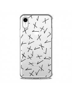 Coque iPhone XR Cross Croix Check Transparente souple -...