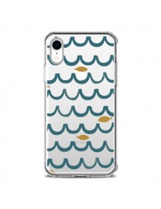 Coque iPhone XR Poisson Fish Water Transparente souple -...