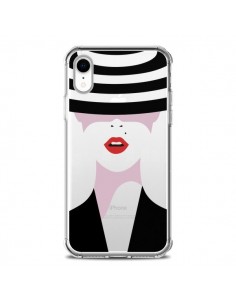 Coque iPhone XR Femme Chapeau Hat Lady Transparente...