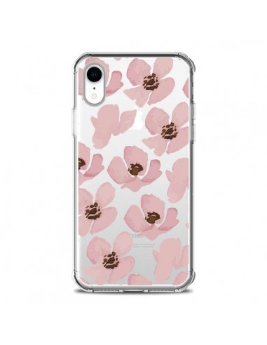 Coque iPhone XR Fleurs Roses Flower Transparente souple - Dricia Do