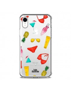 Coque iPhone XR Summer Essentials Ete Essentiel...