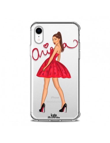 Coque iPhone XR Ariana Grande Chanteuse Singer Transparente souple - kateillustrate