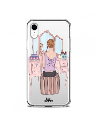 Coque iPhone XR Vanity Coiffeuse Make Up Transparente souple - kateillustrate