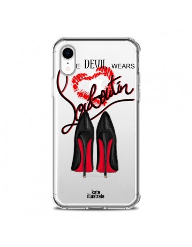 Coque iPhone XR The Devil Wears Shoes Demon Chaussures Transparente souple - kateillustrate