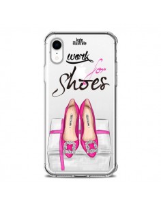 Coque iPhone XR I Work For Shoes Chaussures Transparente...