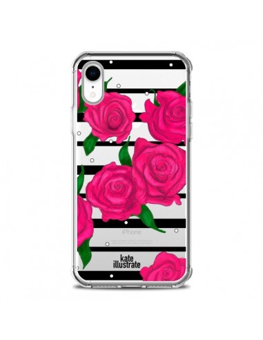 coque iphone xr fleur rose