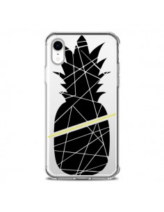 Coque iPhone XR Ananas Noir Transparente souple -...