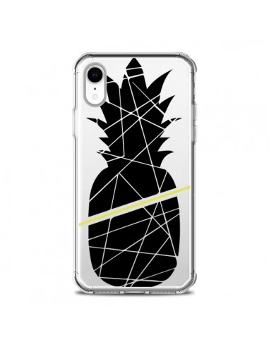 Coque iPhone XR Ananas Noir Transparente souple - Koura-Rosy Kane
