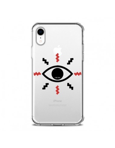 Coque iPhone XR Eye I See You Oeil Transparente souple - Koura-Rosy Kane