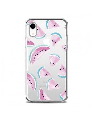 Coque iPhone XR Pasteque Watermelon Fruit Ete Summer Transparente souple - Lisa Argyropoulos