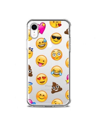 Coque iPhone XR Emoticone Emoji Transparente souple - Laetitia