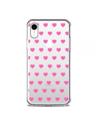 Coque iPhone XR Coeur Heart Love Amour Rose Transparente souple - Laetitia