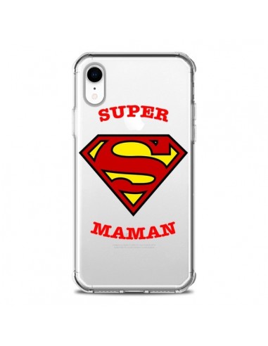 Coque iPhone XR Super Maman Transparente souple - Laetitia