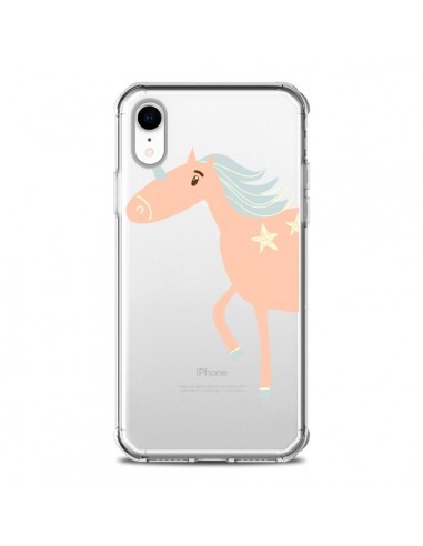 Coque iPhone XR Licorne Unicorn Rose Transparente souple - Petit Griffin