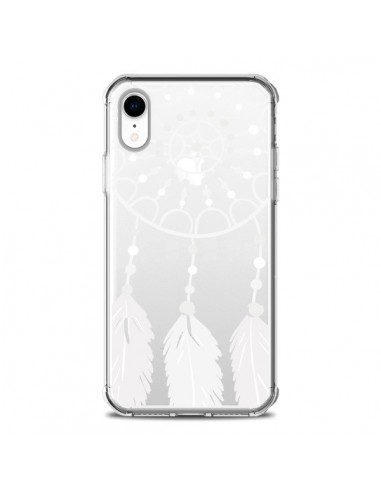 Coque iPhone XR Attrape Rêves Blanc Dreamcatcher Transparente souple - Petit Griffin