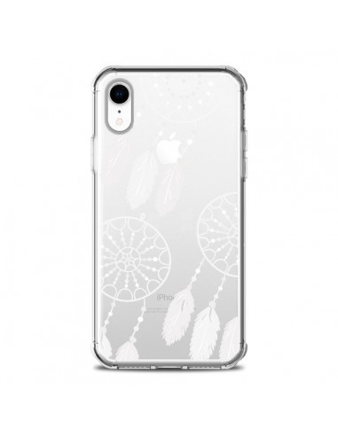 Coque iPhone XR Attrape Rêves Blanc Dreamcatcher Triple Transparente souple - Petit Griffin