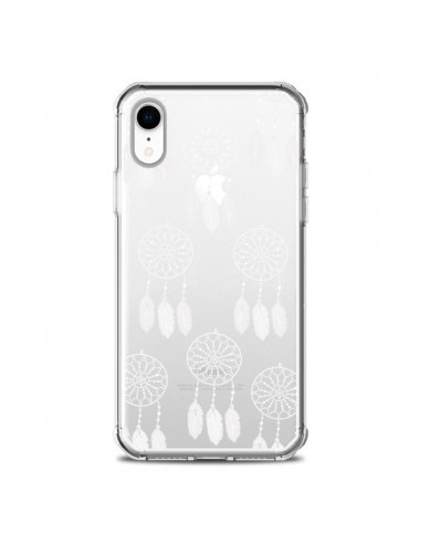 Coque iPhone XR Attrape Rêves Blanc Dreamcatcher Mini Transparente souple - Petit Griffin