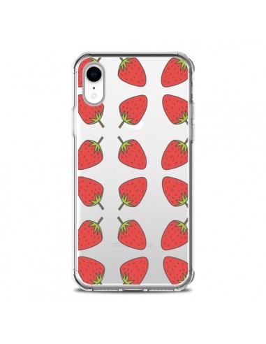 Coque iPhone XR Fraise Fruit Strawberry Transparente souple - Petit Griffin
