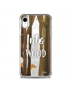 Coque iPhone XR Into The Wild Renard Bois Transparente...