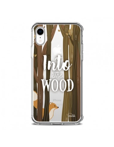 Coque iPhone XR Into The Wild Renard Bois Transparente souple - Lolo Santo