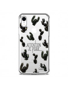 Coque iPhone XR Cactus Je Pique Transparente souple -...