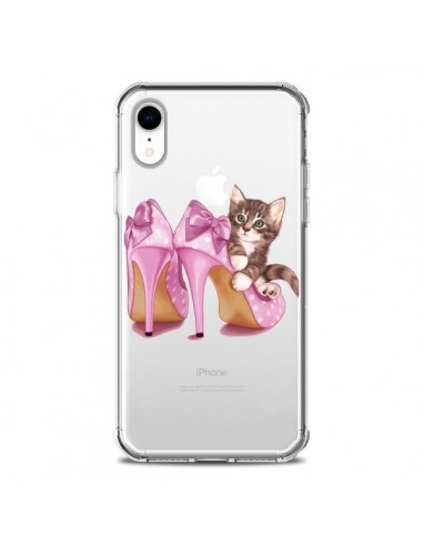 Coque iPhone XR Chaton Chat Kitten Chaussures Shoes Transparente souple - Maryline Cazenave