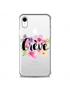 Coque iPhone XR Crève Fleurs Transparente souple -...