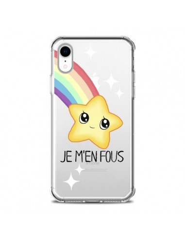 Coque iPhone XR Etoile Je M'en Fous Transparente souple - Maryline Cazenave