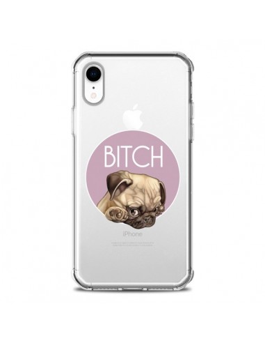 Coque iPhone XR Bulldog Bitch Transparente souple - Maryline Cazenave