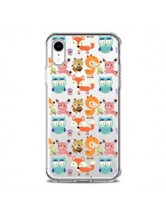Coque iPhone XR Renard Ecureuil Lapin Hibou Transparente...