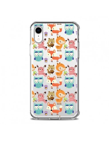 Coque iPhone XR Renard Ecureuil Lapin Hibou Transparente souple - Maria Jose Da Luz