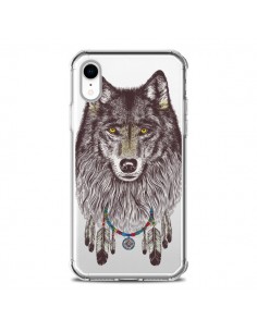 Coque iPhone XR Loup Wolf Attrape Reves Transparente...