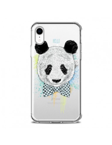 Coque iPhone XR Panda Noeud Papillon Transparente souple - Rachel Caldwell