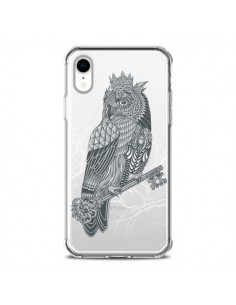 Coque iPhone XR Owl King Chouette Hibou Roi Transparente...