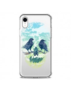 Coque iPhone XR Tête de Mort Nature Transparente souple -...