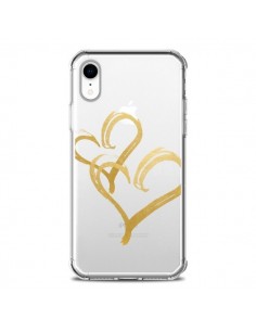 Coque iPhone XR Deux Coeurs Love Amour Transparente...