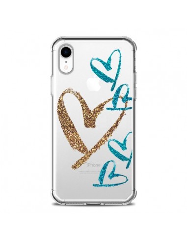 Coque iPhone XR Coeurs Heart Love Amour Transparente souple - Sylvia Cook