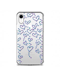 Coque iPhone XR Floating hearts coeurs flottants...