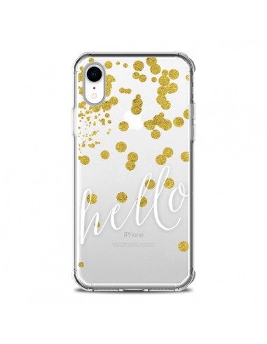 Coque iPhone XR Hello, Bonjour Transparente souple - Sylvia Cook