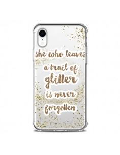 Coque iPhone XR Style Pailleté Transparente souple -...