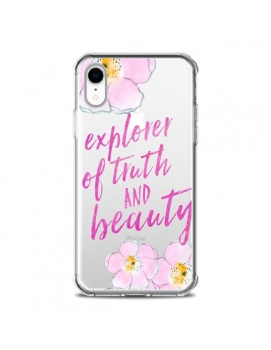 Coque iPhone XR Explorer of Truth and Beauty Transparente souple - Sylvia Cook
