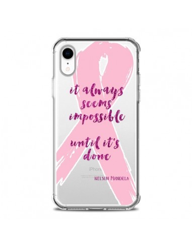 Coque iPhone XR It always seems impossible, cela semble toujours impossible Transparente souple - Sylvia Cook