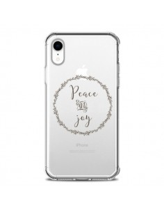 Coque iPhone XR Peace and Joy, Paix et Joie Transparente...