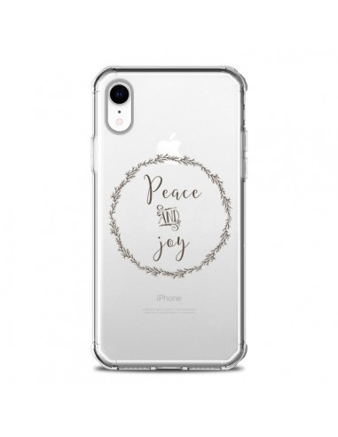 Coque iPhone XR Peace and Joy, Paix et Joie Transparente souple - Sylvia Cook