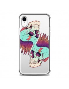 Coque iPhone XR Tête de Mort Crane Punk Double...