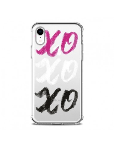 Coque iPhone XR XoXo Rose Blanc Noir Transparente souple - Yohan B.