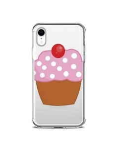 Coque iPhone XR Cupcake Cerise Transparente souple -...