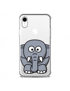 Coque iPhone XR Elephant Animal Transparente souple -...
